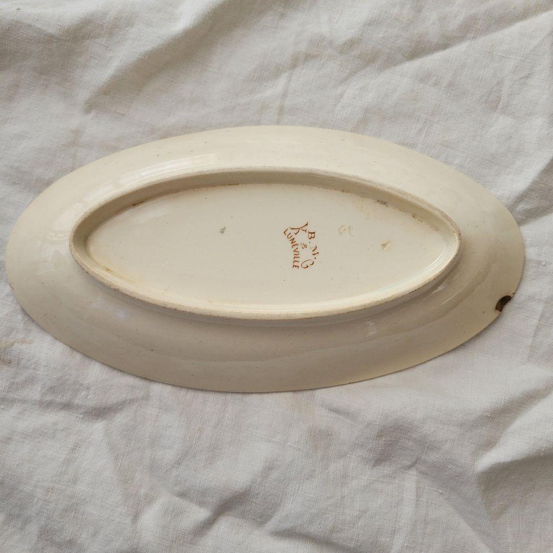 フランス　アンティーク　ラヴィエ　ブラウン花