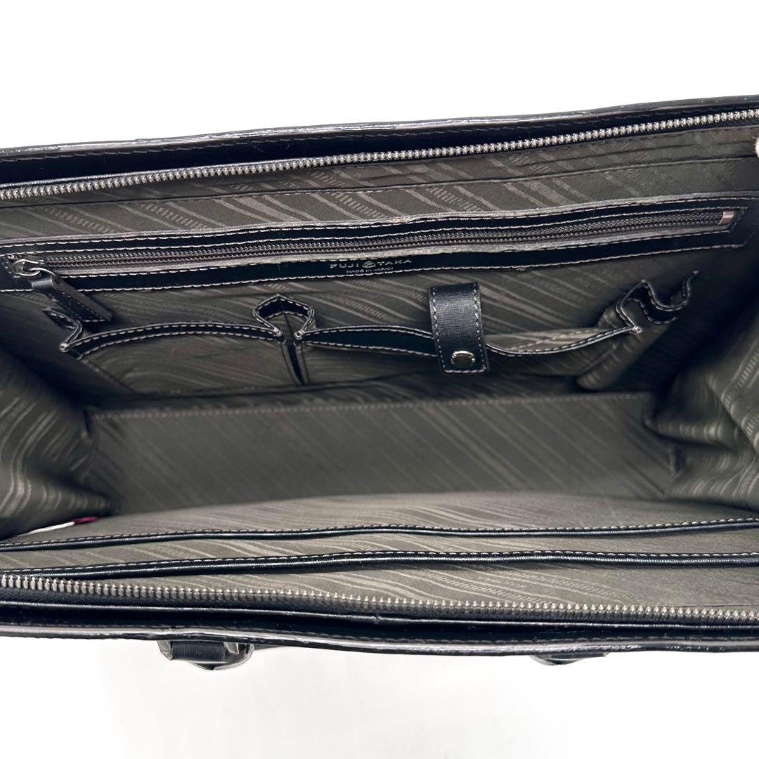 FUJITAKA フジタカ ディアマン ビジネスバッグ ブリーフケース 本革 黒