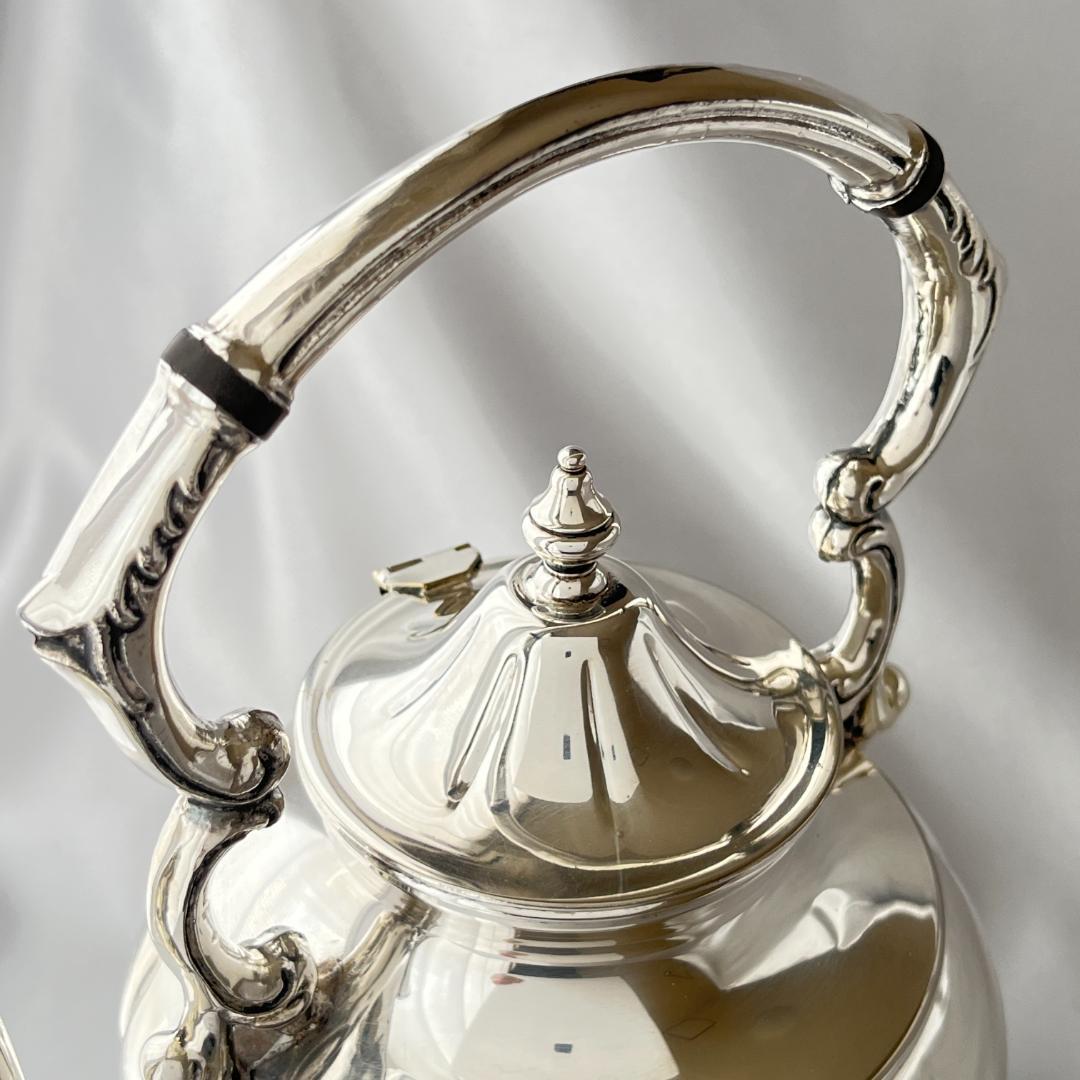 メロンフォルムのティーポット / ケトル【シルバープレート】