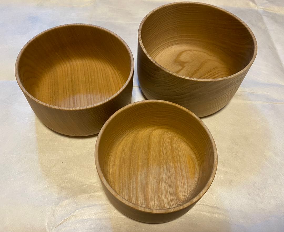 VIVAHDE 木製ボウル 3個セット