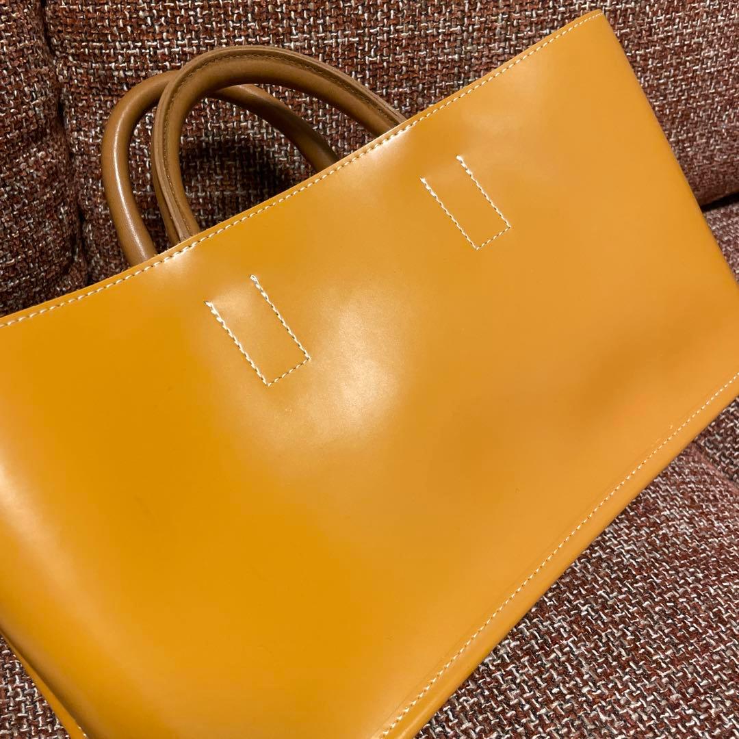 美品✳︎ピエニ　PIENI ワイドバッグ　キャラメルブラウン　DOGUBACO S