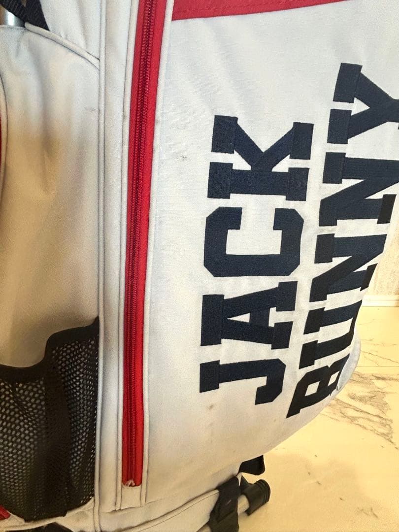 JACK BUNNY キャディバッグ グレー/レッド