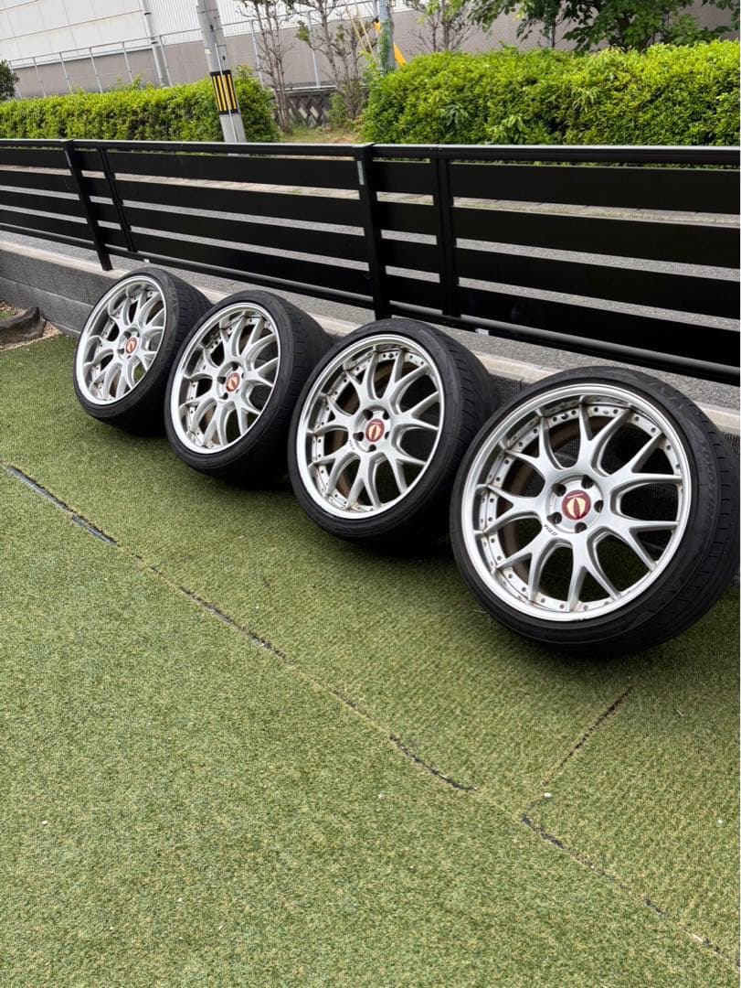 v*イ様 エイムゲイン　20インチ ホイールセット スペーサーロックナット付き