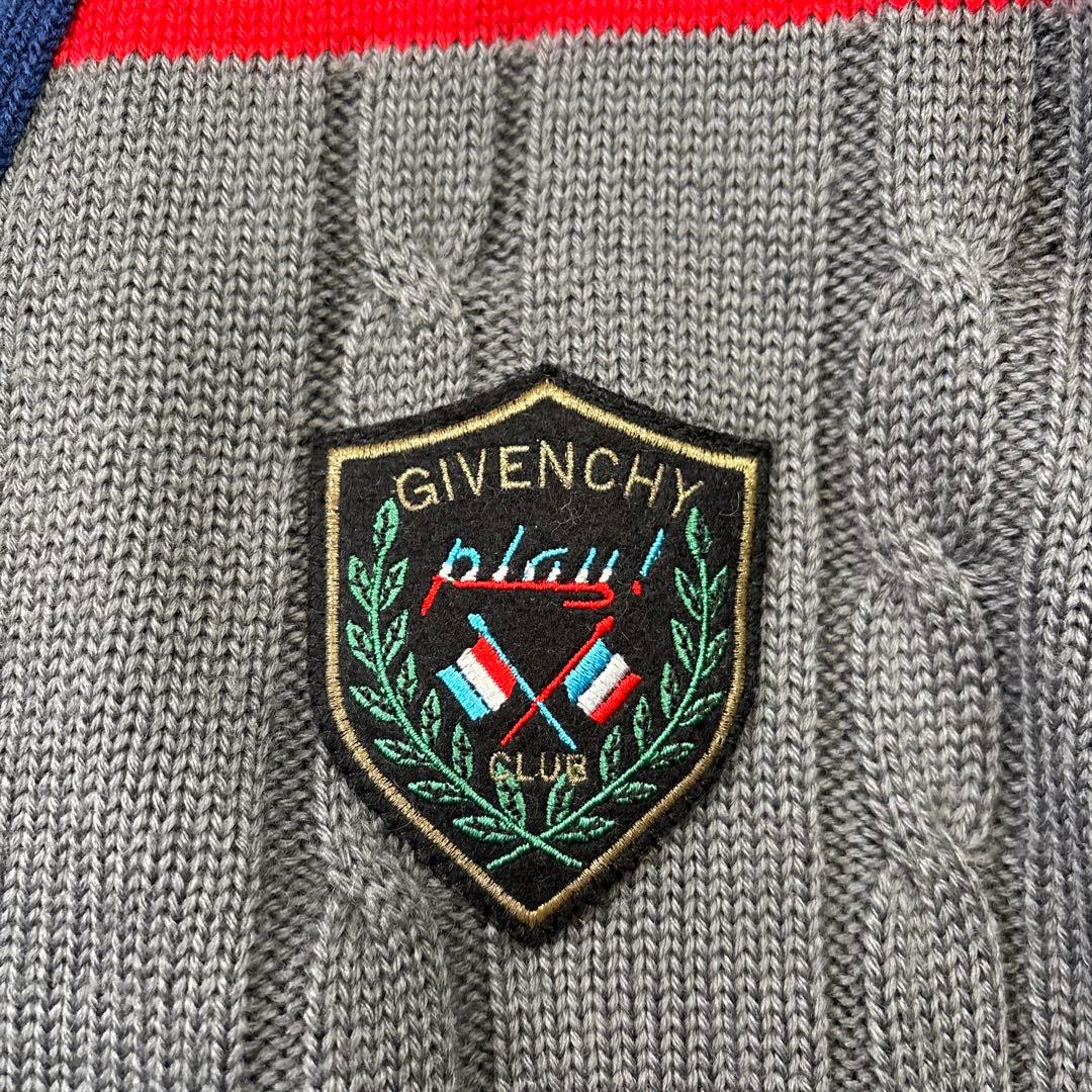 タグ付き☆希少【ジバンシー　プレイ】ロゴ刺繍ワッペン　ウール　バイカラー　L