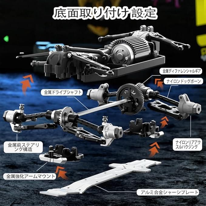 高速 ラジコンカー ラジコン オフロード 4WD 子供向け 人気 バッ 0129