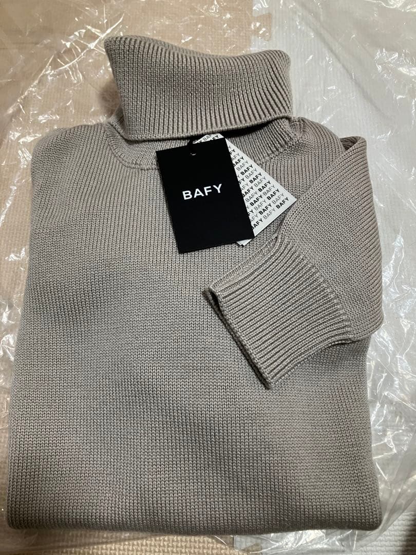 未使用 バフィー BAFY 5G ミドルゲージ タートルネックニット ウール