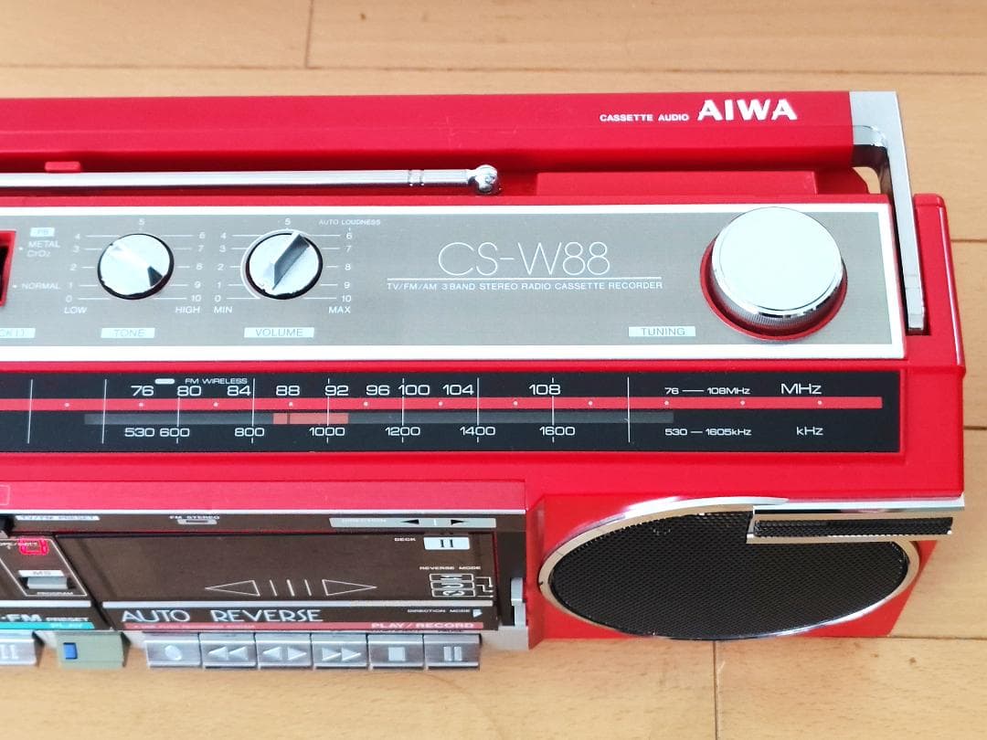 【ジャンク】 AIWA ラジカセ CS-W88 アイワ 外装良好