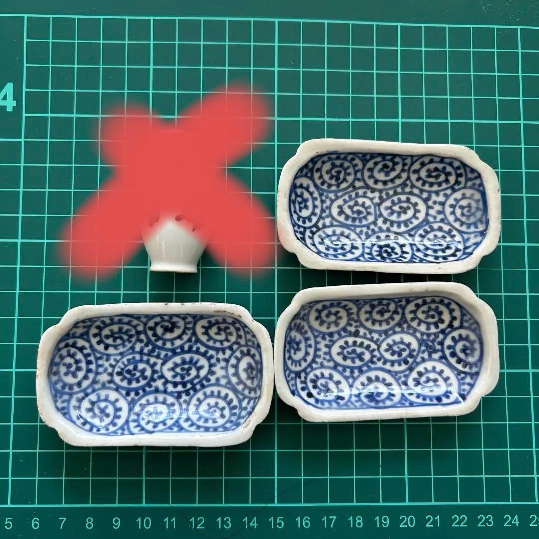 古伊万里 成化年製 蛸唐草文 唐草 豆皿 小皿 3枚 まとめセット