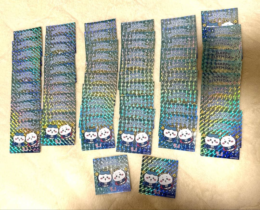 ちいかわ　お誕生日ステッカー2024(ちいかわ・ハチワレ) 60枚