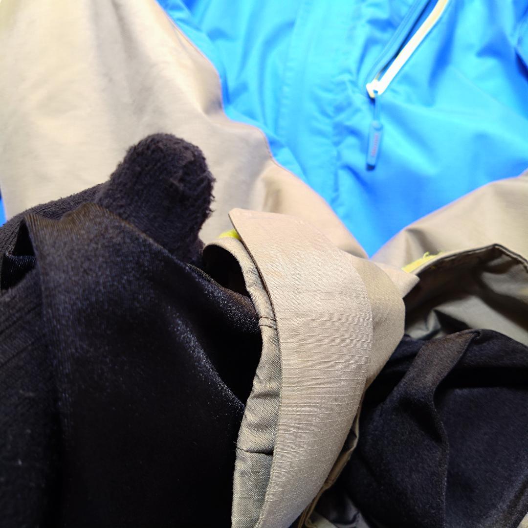 マーモットMarmot　大きいLサイズ スキーウェア上下 青 グレー　ヒートナビ