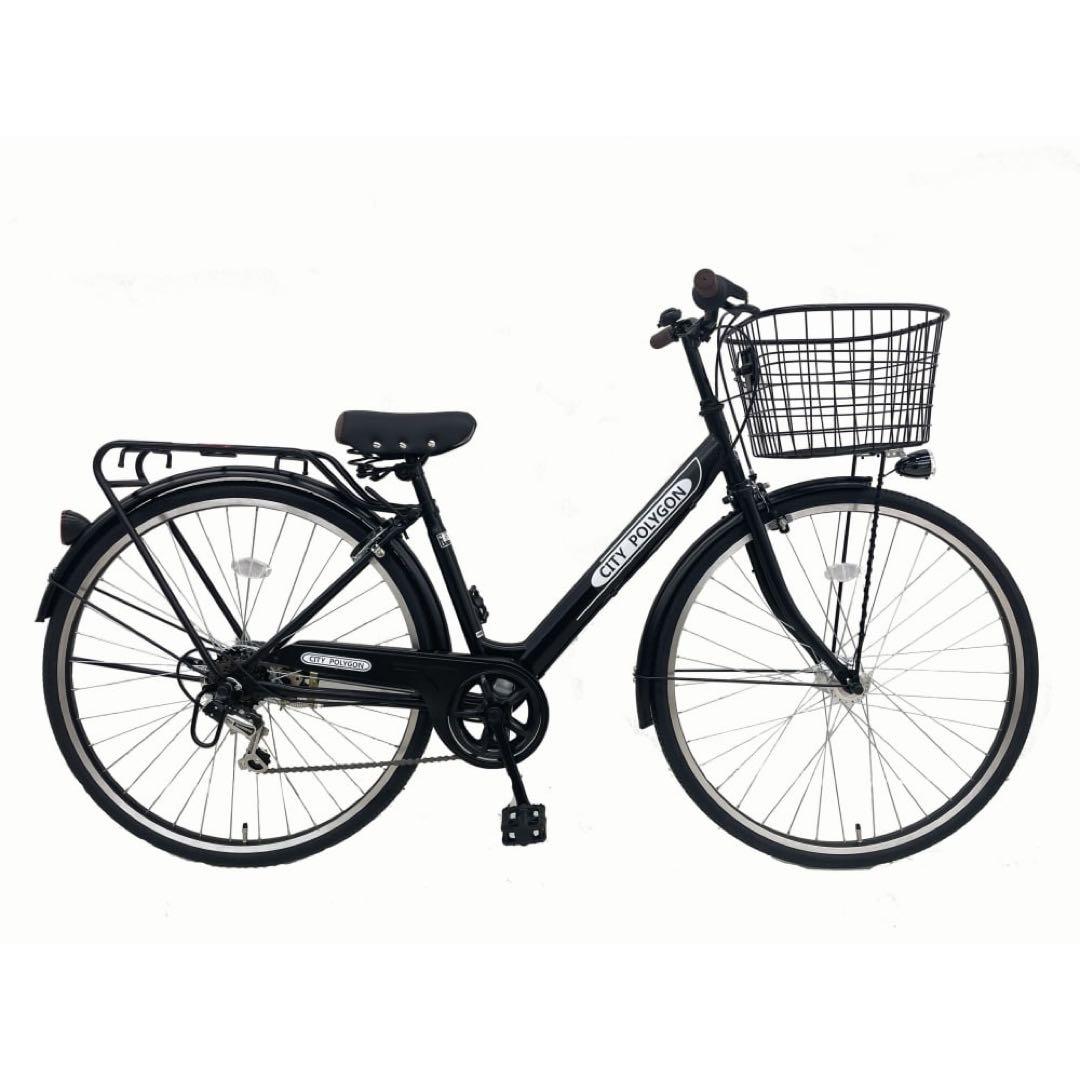 27型シティサイクル 外装6段オートライト マットブラック