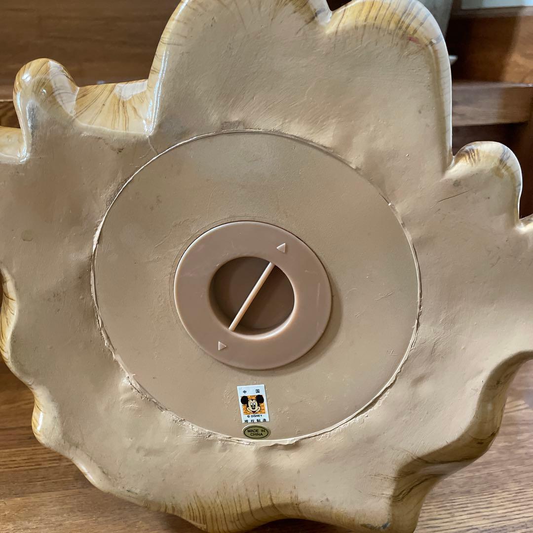 ディズニー　ミッキー　ミニー　木目調　貯金箱　置物