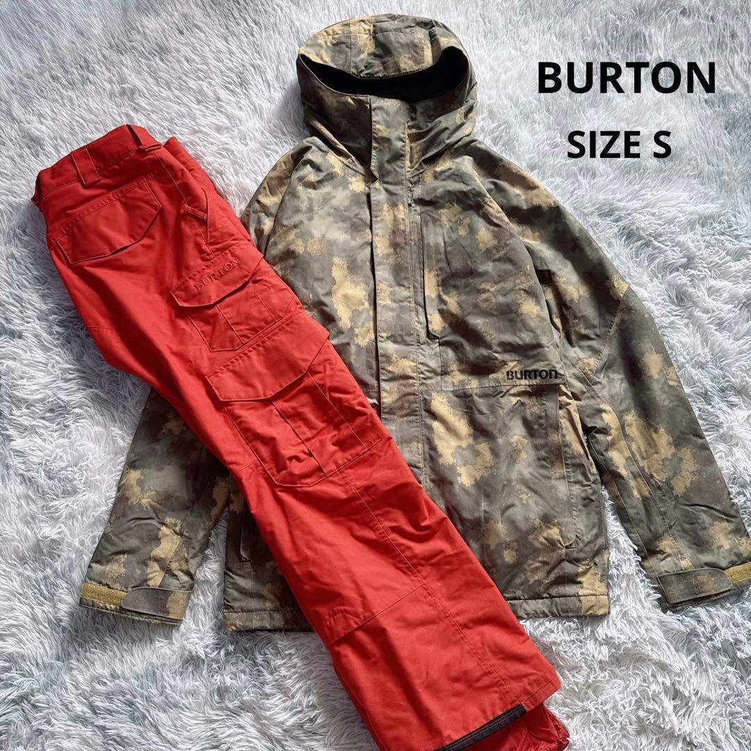 Burtonバートンスキーウェアスノーボードジャケットパーカーセット S 迷彩