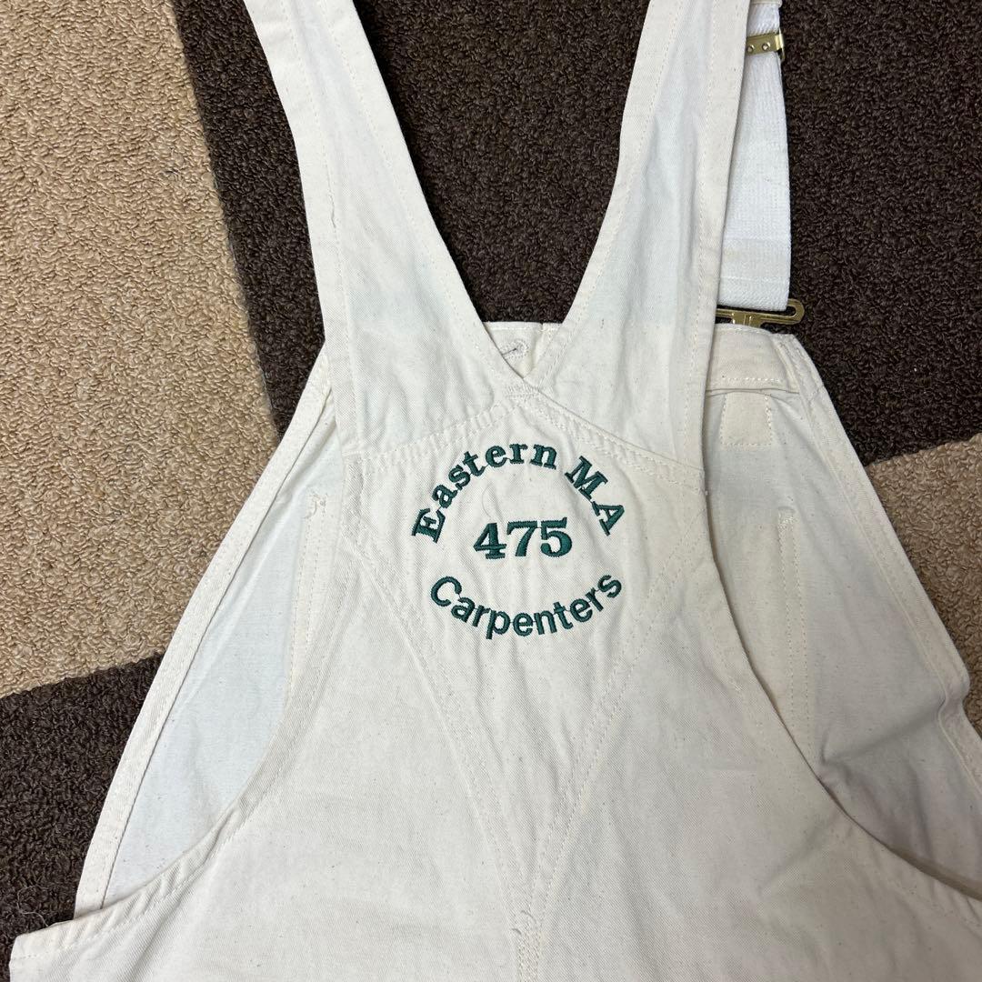 Carhartt ホワイトオーバーオール Eastern MA 475 エプロン