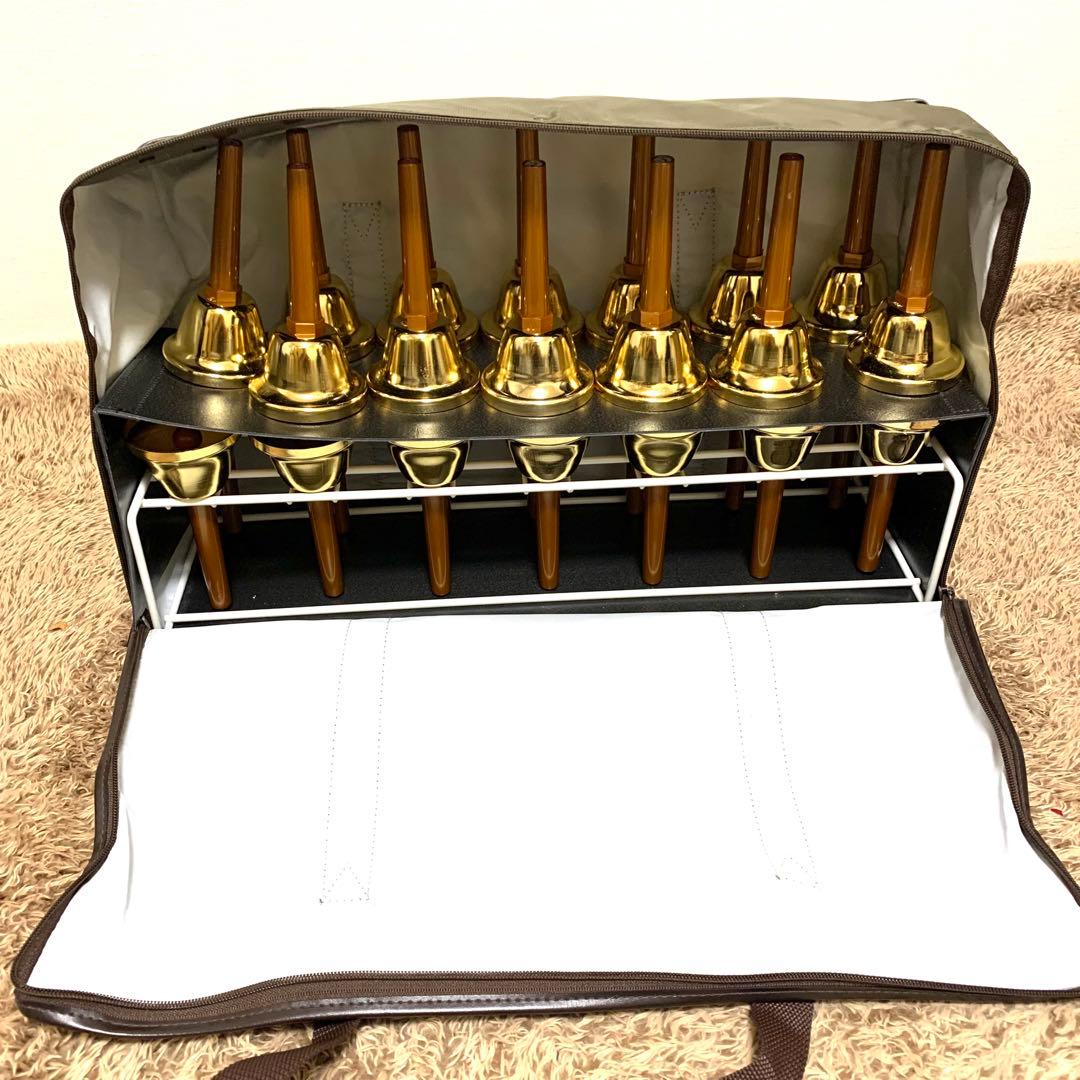 美品 ウチダミュージックベル27音 ゴールド 純正ケース付