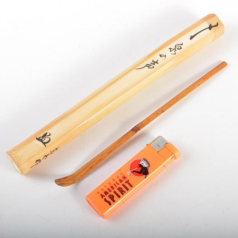 茶道具　宗春作　茶杓　銘「泉の声」　前大徳　柳生紹尚書付　共筒共箱　C　6611