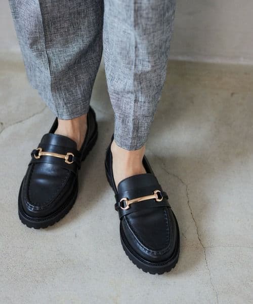 【新品未使用】Mazell / トラックソールビットローファー