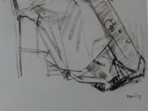 小磯良平、【バイオリンを弾く女】、希少な限定額装用画集画、新品高級額 額装付