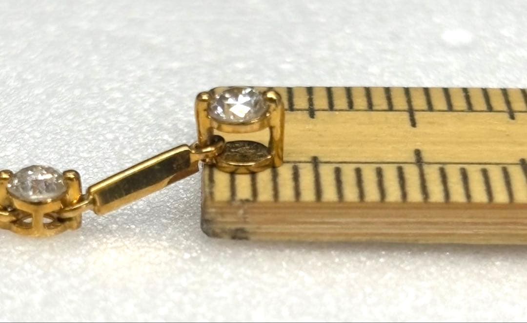 【 K18 / ネックレストップ】ダイヤ0.42ct チャーム 1.12g