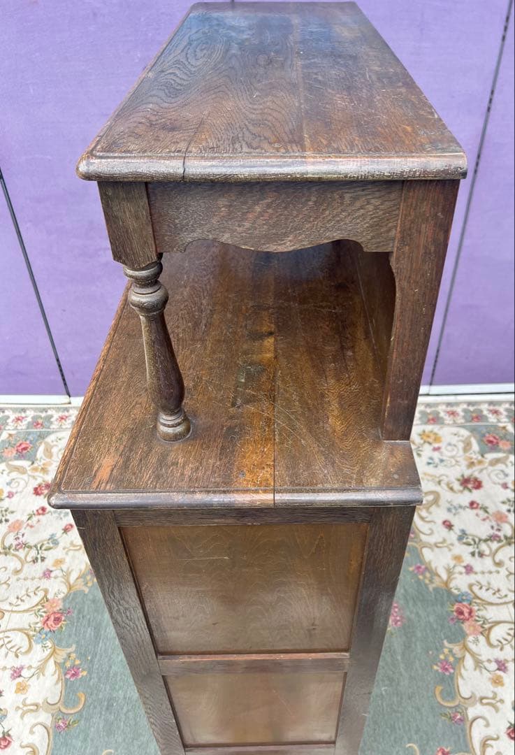 木製ガラス扉キャビネットアンティーク