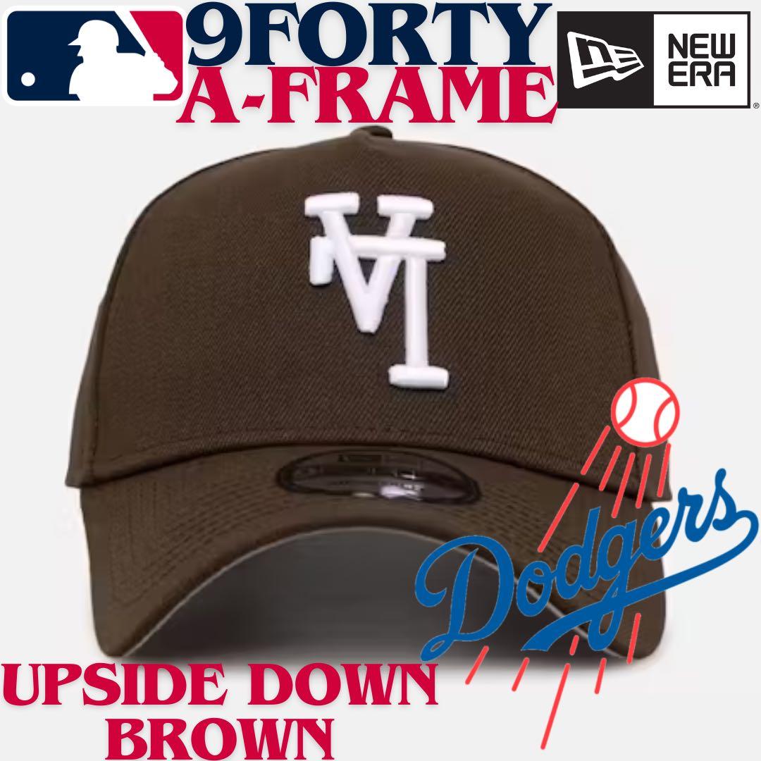 【海外限定】ニューエラ ロサンゼルスドジャース 9FORTY Aフレーム 茶色