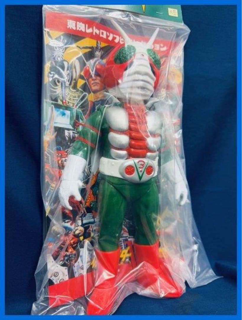 ★メディコムトイ　東映レトロソフビ　仮面ライダーV3（ビニールマフラー版）新品★