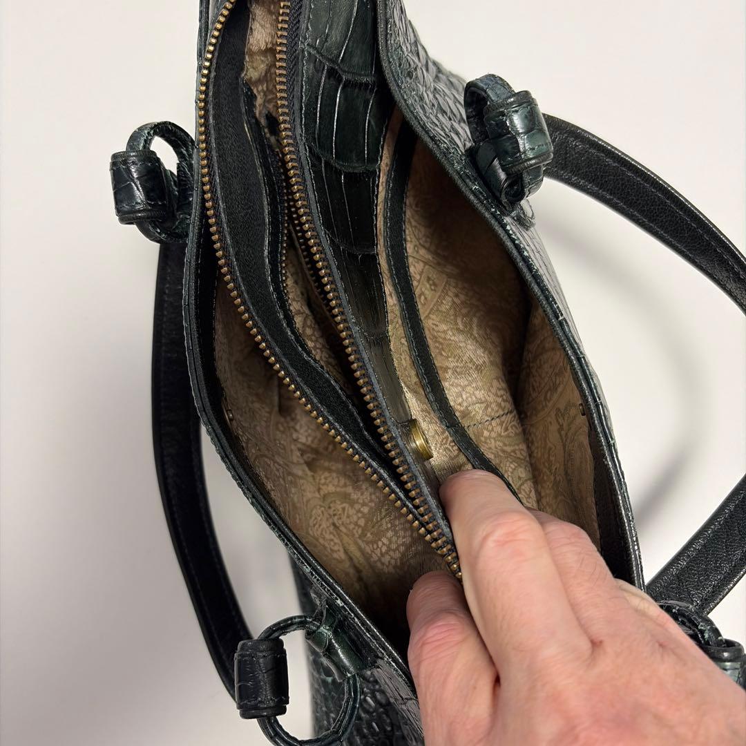 「ぬこさん専用〜ʕ•ᴥ•ʔ」IBIZA ダークグリーン　ハンドバッグ　美品！