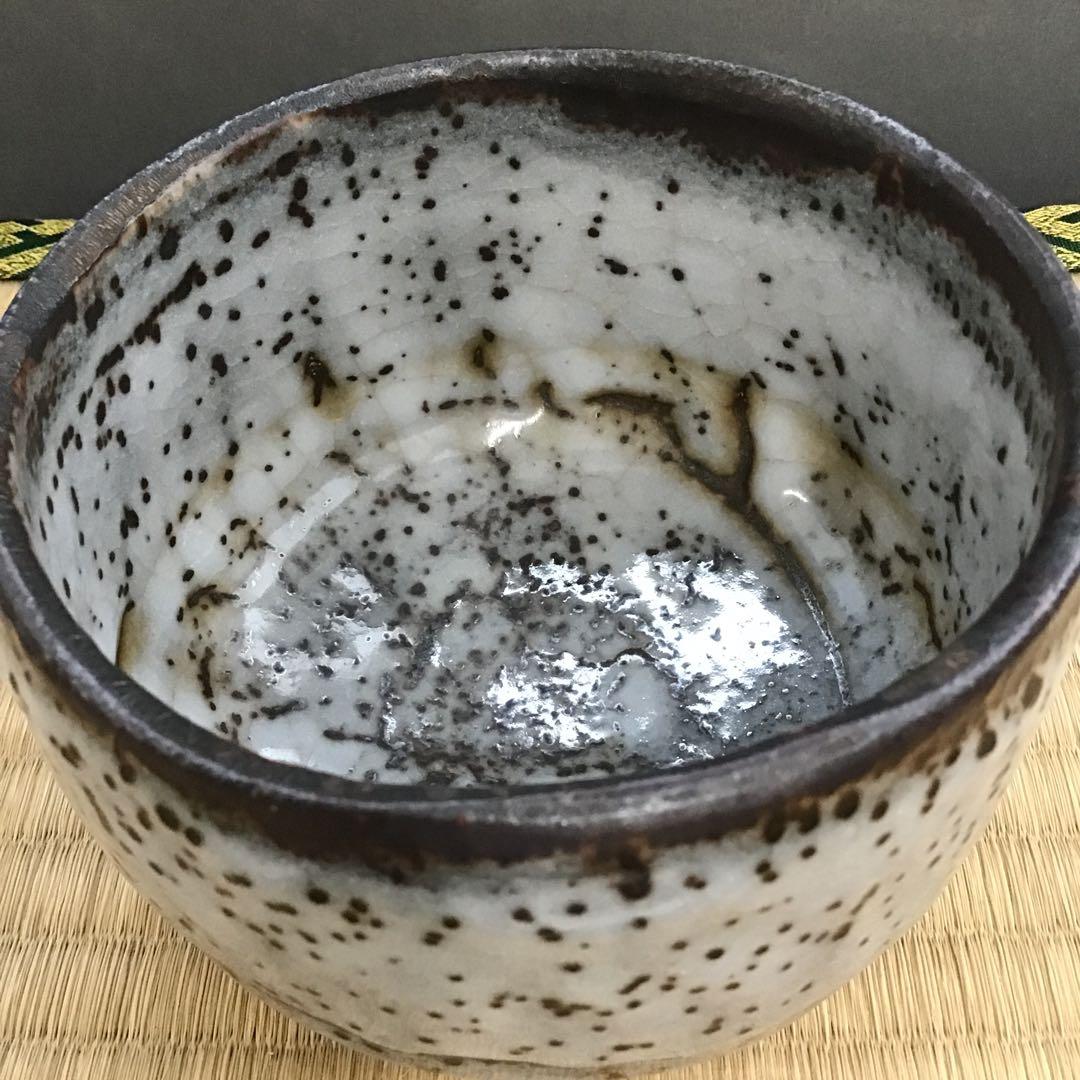 茶道具　鼠志野茶碗　洞窯十五世水野家康作　栞　共箱　N226CW
