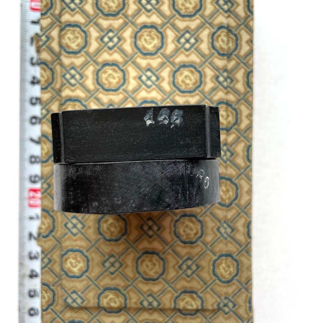 書道具　中国古墨　曹素功蕘千氏 三十周年　記念墨　82年製　未使用　 2枚85g