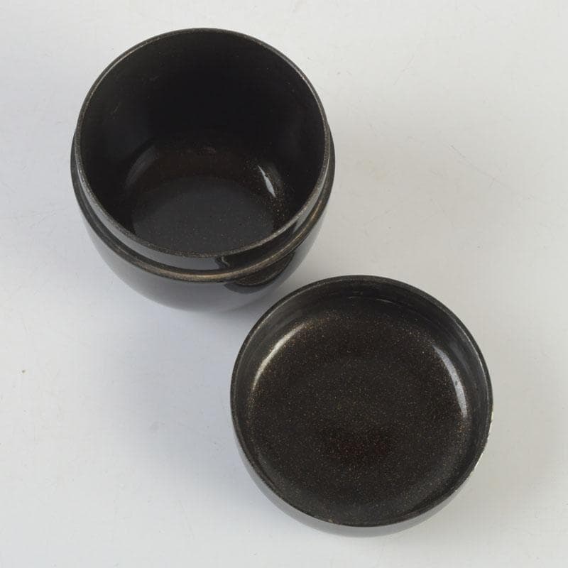 茶道具　輪島塗　柳山作　花草蒔絵　棗　箱付　V　9863