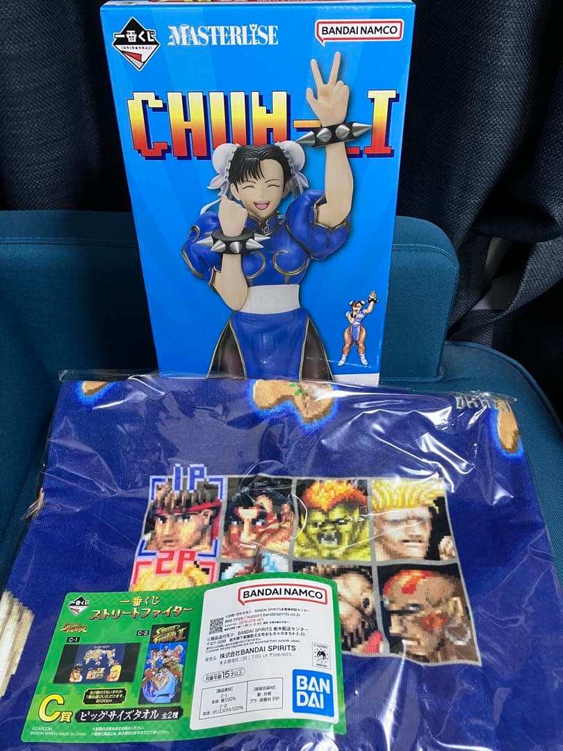 【未開封】一番くじストリートファイターA賞春麗フィギュア C賞ビッグサイズタオル