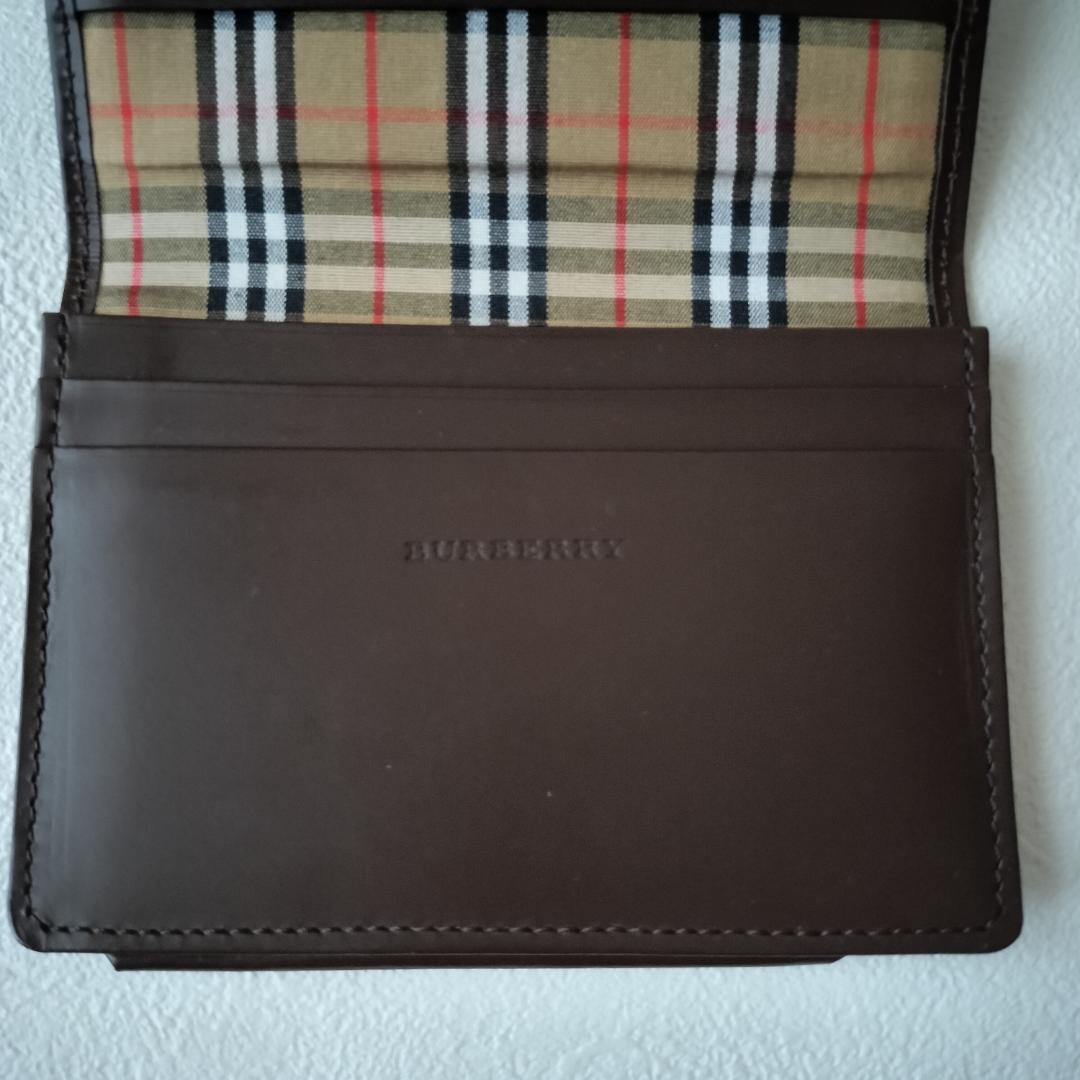 未使用級✨️バーバリー カードケース 名刺入れ ノバチェック レザー ブラウン
