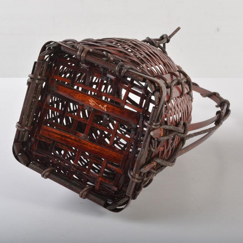 茶道具　竹玄作　花篭　竹篭　花入　N　6391