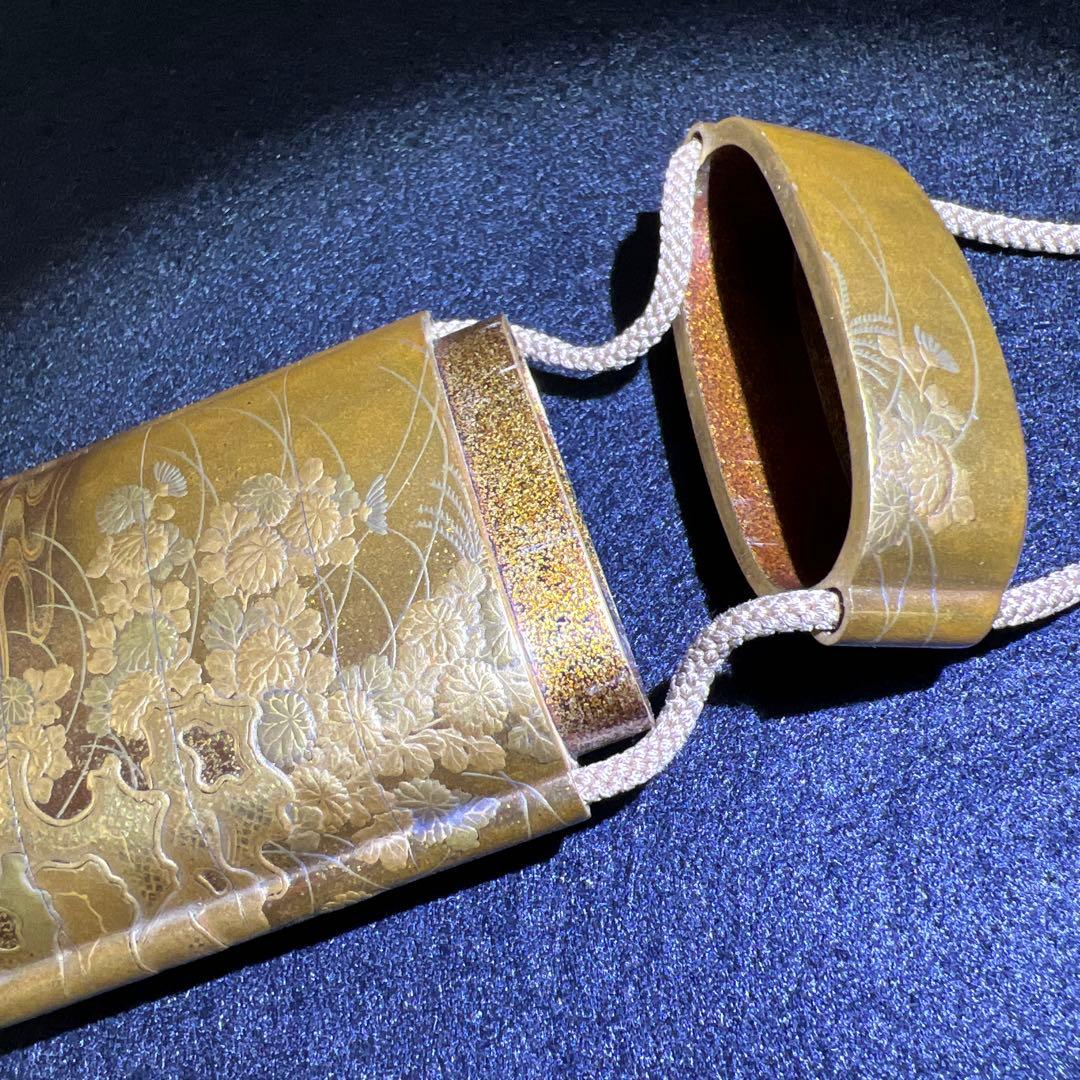 在銘　極上蒔絵　饅頭根付印籠　40g 東Y7-1219☆2Fチコチル