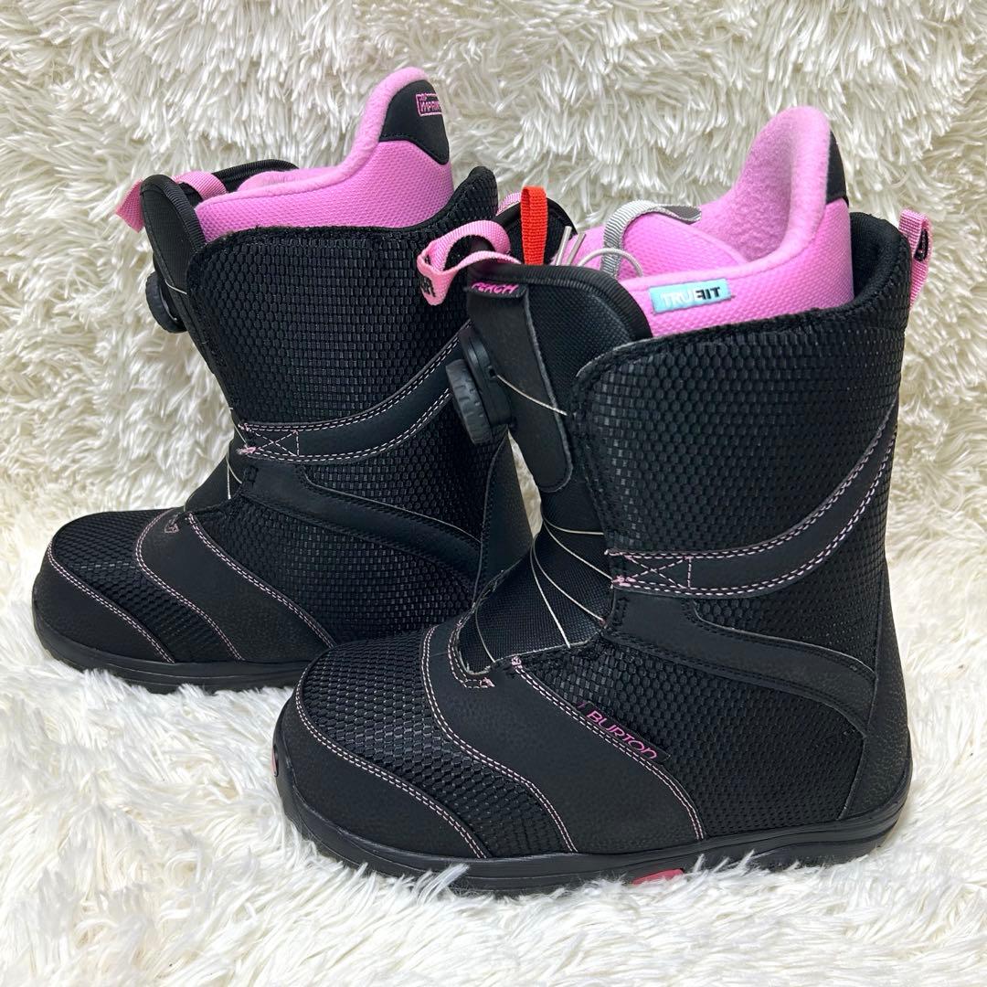 Burton peacスノーボードブーツ 24cm ブラック　ピンク BOA