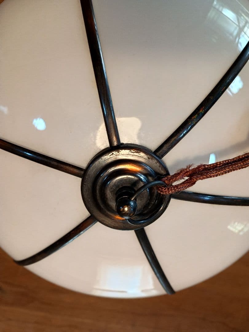 大正ロマン 真鍮ボンボリ型 電笠デッドストック