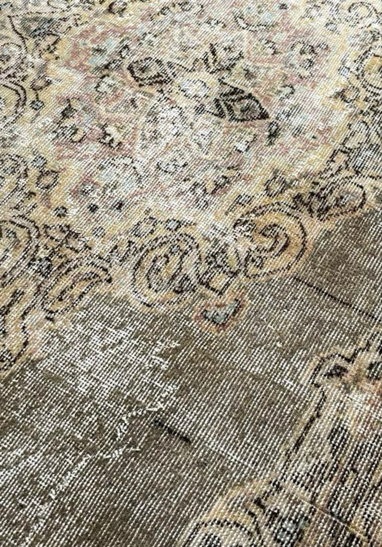 メダリオン　擦れシャビー　トルコヴィンテージラグ