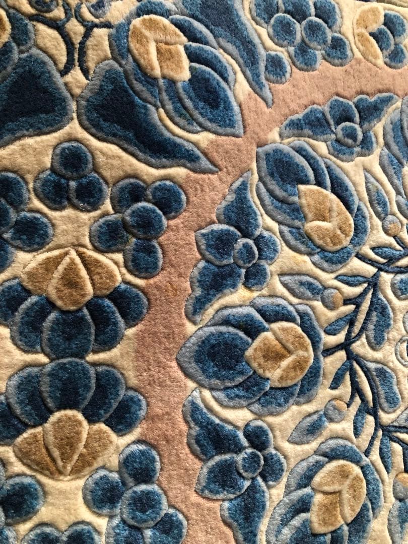 山形緞通 オリエンタルカーペットえびかずら宝相華 80×150