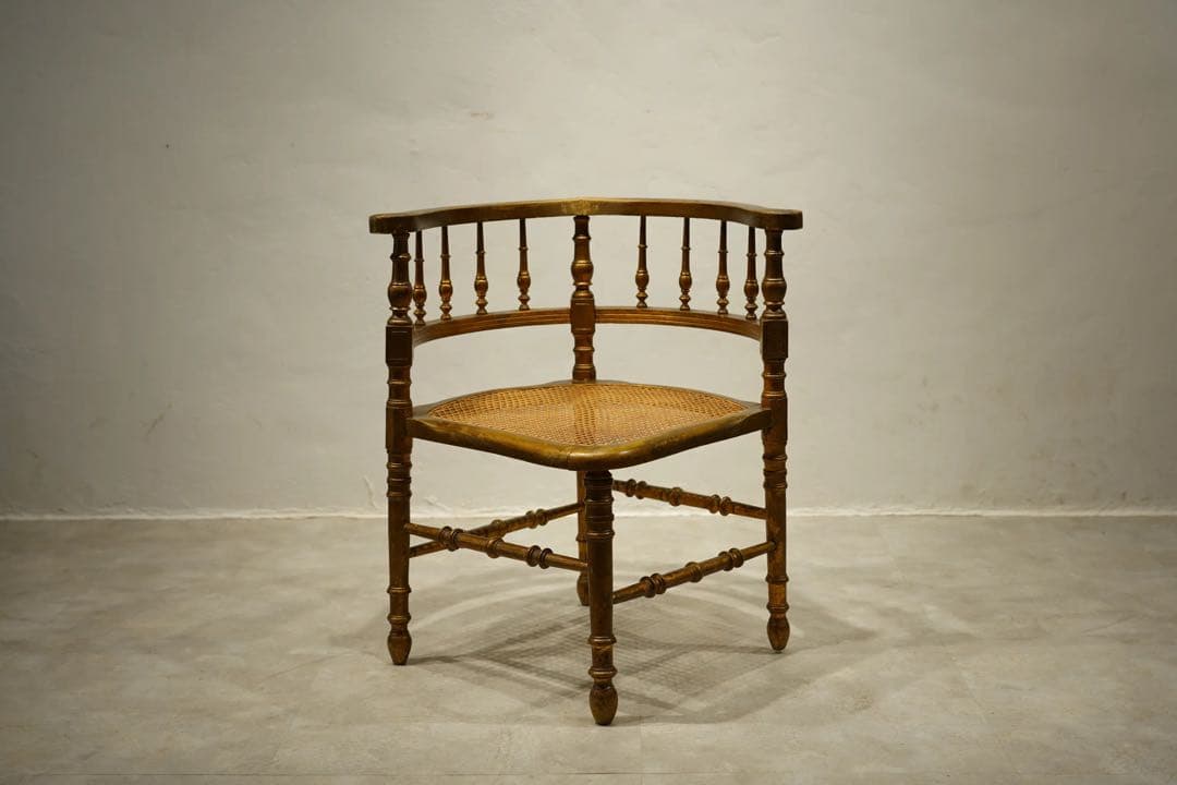 コーナーチェア　アンリ2世様式　金箔　ゴールド　金彩　フランス　アンティーク