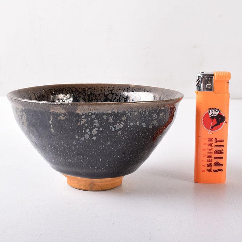 中国　建窯　油滴　曜変天目茶碗　C　R8389