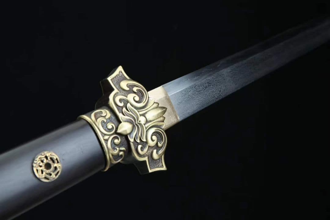 少帝唐刀（黒檀金）古兵器 武具　刀装具　日本刀　模造刀 居合刀