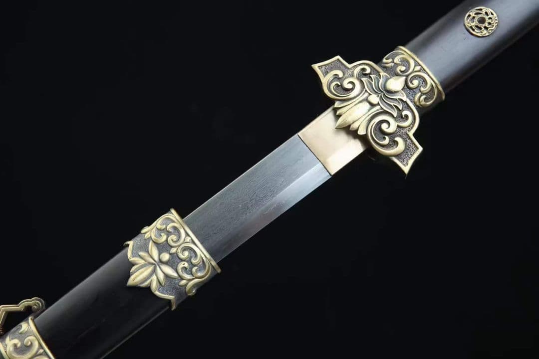 少帝唐刀（黒檀金）古兵器 武具　刀装具　日本刀　模造刀 居合刀
