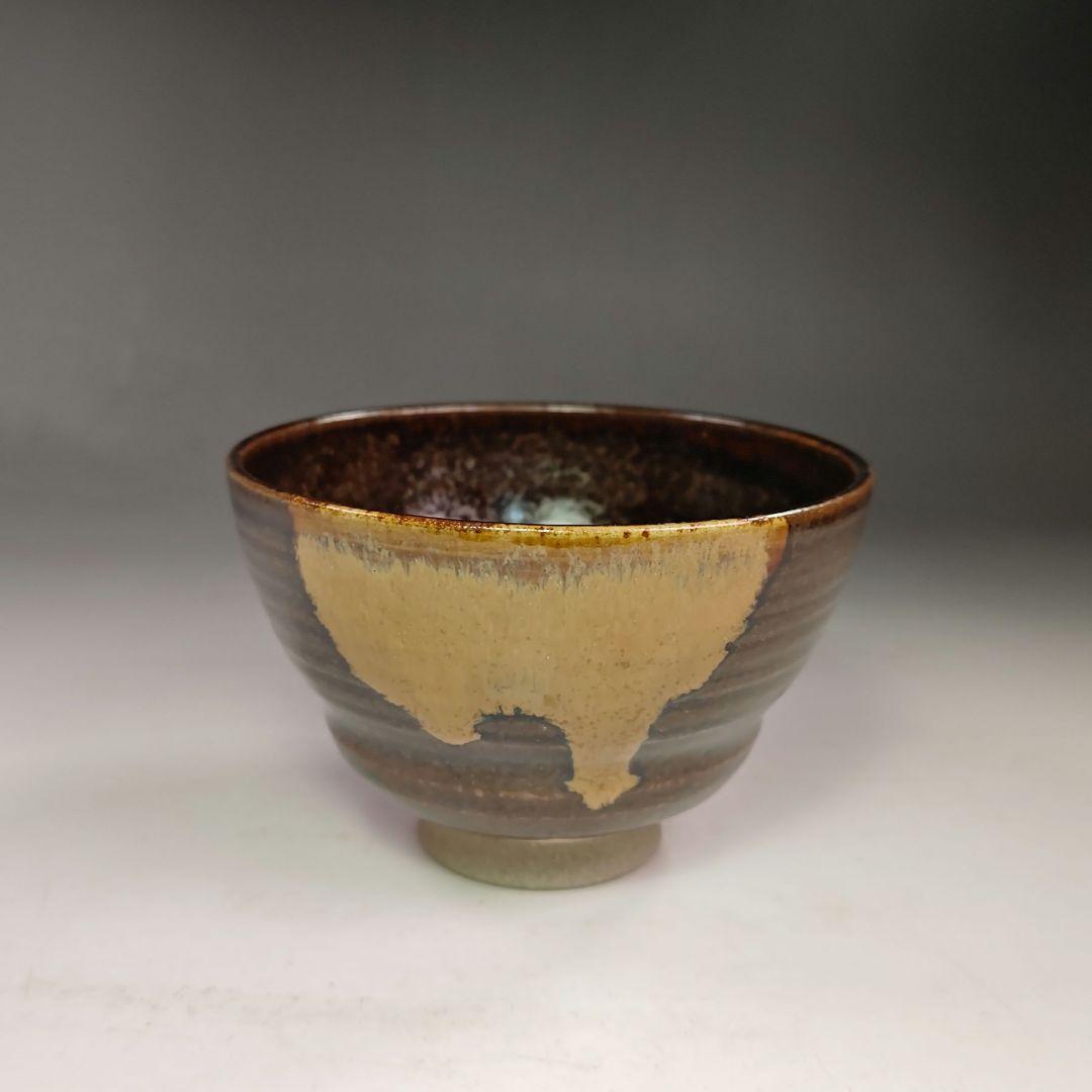 イ359 茶碗『膳所焼胴〆茶碗　共箱』『淡海ぜぜ　陽炎園造』抹茶碗　茶道具