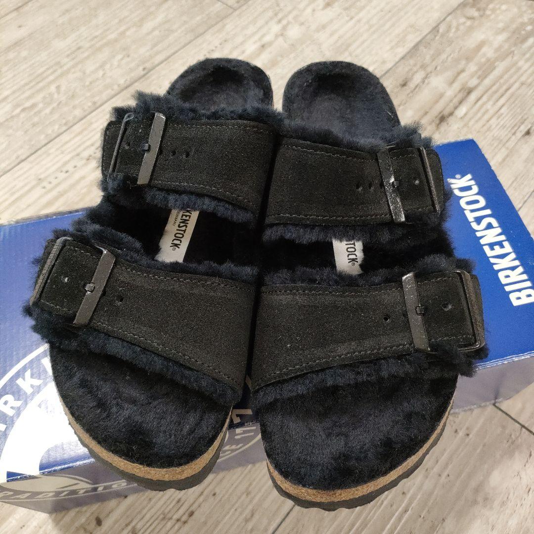 ビルケンシュトック アリゾナファーサンダル ブラック37