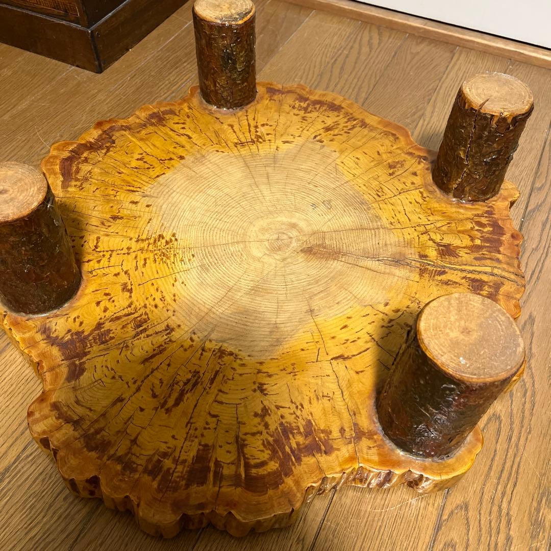 一枚板　切り株　花台　盆栽台　飾り台