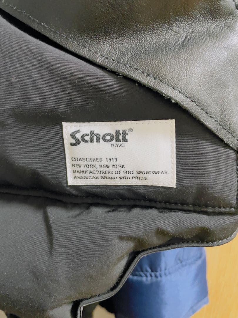 ＳＡ SchottLEATHER COMB.VEST/レザー コンビベスト