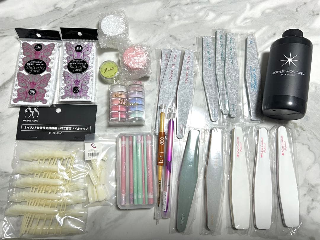JNECネイリスト技能検定1級対応｜未使用・プロ用スカルプセット21点」
