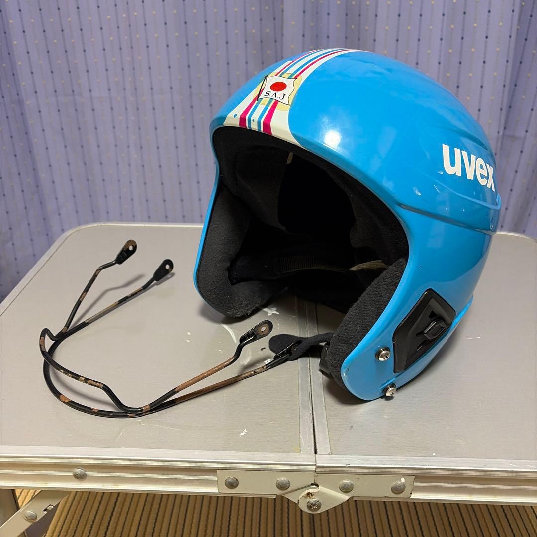 uvex 青 ストライプ ヘルメット