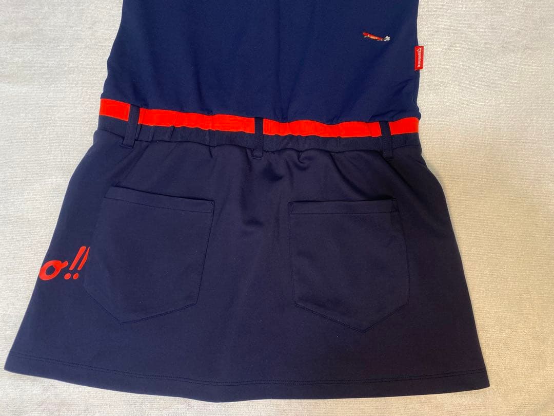 ルコック ゴルフ レディース 半袖ワンピース ネイビー M 吸汗速乾