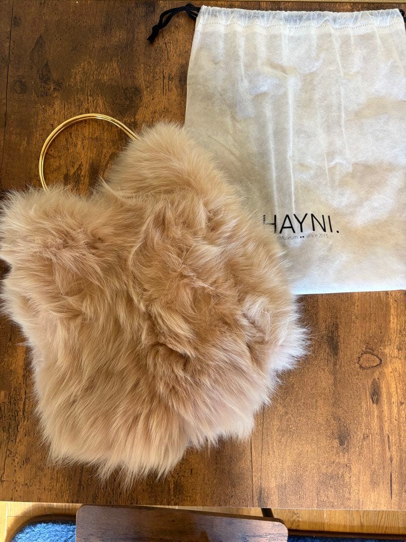 本日限定値下げ⭐︎VIOLAd'ORO⭐︎ベージュファー ハンドバッグ